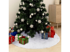 Luxusní podložka pod vánoční stromek bílá 150 cm umělá kožešina