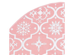 Luxusní podložka pod vánoční stromek s punčochou růžová 90 cm