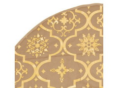 Luxusní podložka pod vánoční stromek s punčochou žlutá 150 cm