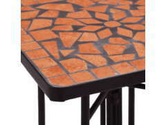 Mozaikový odkládací stolek terakotový keramika