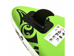 Nafukovací SUP paddleboard 305 x 76 x 15 cm zelený