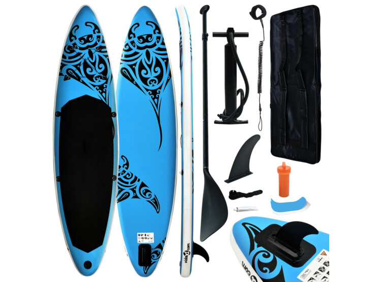 Nafukovací SUP paddleboard set 366 x 76 x 15 cm modrý