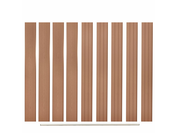 Náhradní plotové desky 9 ks WPC 170 cm hnědé