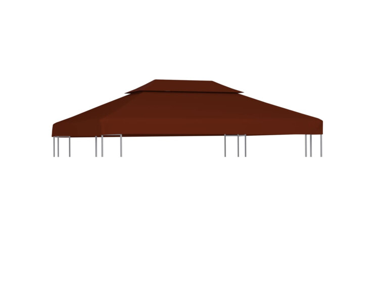 Náhradní střecha na altán 310 g/m² 3 x 3 m cihlová