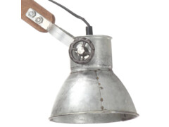 Nástěnná lampa industriální styl stříbrná kulatá E27