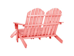 2místná zahradní židle Adirondack s podnožkou jedle růžová