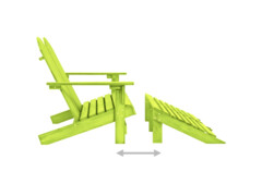 2místná zahradní židle Adirondack s podnožkou jedle zelená