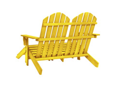 2místná zahradní židle Adirondack s podnožkou jedle žlutá