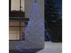 Nástěnný stromek s kovovým hákem 720 LED diod modrý 5 m