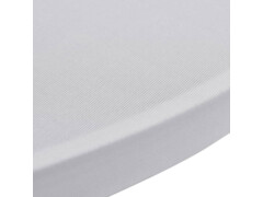 Návlek na koktejlový stůl Ø 70 cm bílý strečový 4 ks
