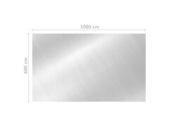Obdélníkový kryt na bazén 1000 x 600 cm PE stříbrný