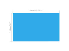 Obdélníkový kryt na bazén 260 x 160 cm, modrý PE