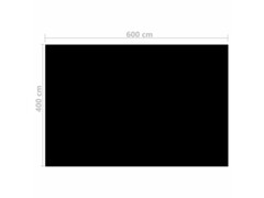 Obdélníkový kryt na bazén 600 x 400 cm PE černý