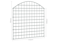 Obloukový plot k jezírku 77,5 x 78,5 cm zelený