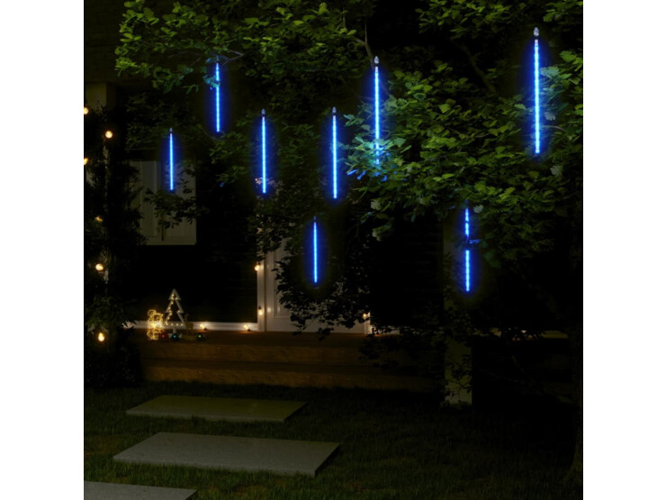 Padající světla 8 ks 30 cm modrá 192 LED diod dovnitř i ven
