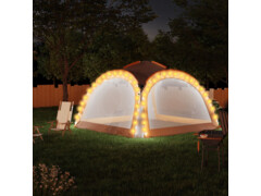 Party stan s LED světly 4 stěny 3,6x3,6x2,3 m šedý a oranžový