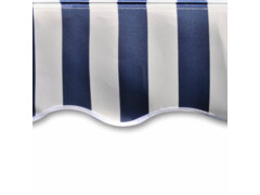 Plachta na markýzu plátěná modro-bílá 3 x 2,5 m (bez rámu)