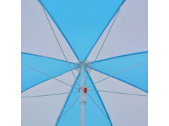 Plážový slunečník modrobílý 180 cm textil