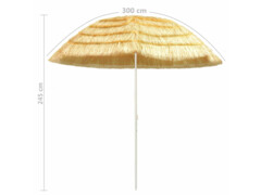 Plážový slunečník v havajském stylu 300 cm přírodní