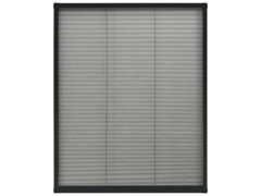 Plisovaná okenní síť proti hmyzu hliník antracitová 80 x 100 cm