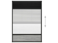 Plisovaná okenní síť proti hmyzu se zástěnou hliník 80 x 120 cm