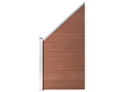 Plotový dílec dřevoplast 90 x (105–180) cm hnědý