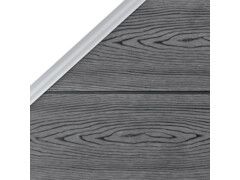 Plotový dílec dřevoplast 95 x (105–180) cm šedý
