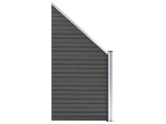 Plotový dílec WPC 95 x (105–180) cm černý