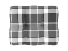 Poduška na pohovku z palet šedá károvaná 50 x 40 x 10 cm