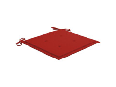 Podušky na zahradní židle 6 ks červené 40 x 40 x 3 cm textil