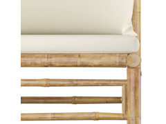 10dílná zahradní sedací souprava + krémově bílé podušky bambus
