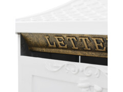 Poštovní schránka s podstavcem hliník vintage rezuvzdorná bílá