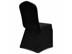 Potahy na židle strečové černé 12 ks