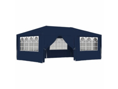 Profesionální party stan s bočnicemi 4 x 6 m modrý 90 g/m²