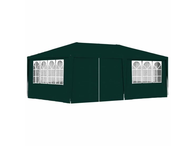 Profesionální party stan s bočnicemi 4 x 6 m zelený 90 g/m²