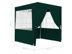 Profi party stan s bočnicemi 2,5 x 2,5 m zelený 90 g/m²