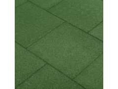 Protipádové dlaždice 24 ks pryžové 50 x 50 x 3 cm zelené