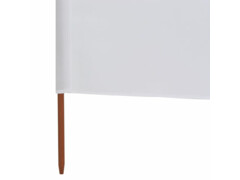 3dílná zástěna proti větru látková 400 x 160 cm pískově bílá