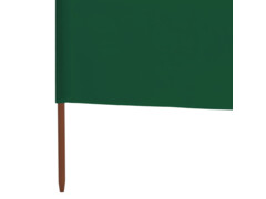 3dílná zástěna proti větru látková 400 x 160 cm zelená