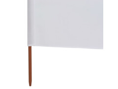 3dílná zástěna proti větru textil 400 x 80 cm pískově bílá