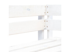 Rohová zahradní lavice z palet dřevo bílá