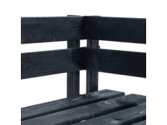 Rohová zahradní lavice z palet dřevo černá