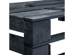 Rohová zahradní lavice z palet dřevo černá