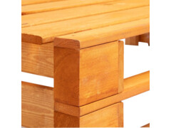 Rohová zahradní lavice z palet dřevo medově hnědá