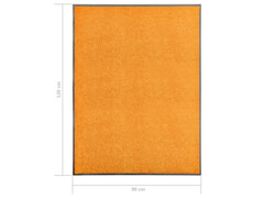 Rohožka pratelná oranžová 90 x 120 cm
