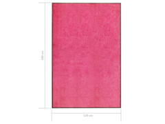 Rohožka pratelná růžová 120 x 180 cm