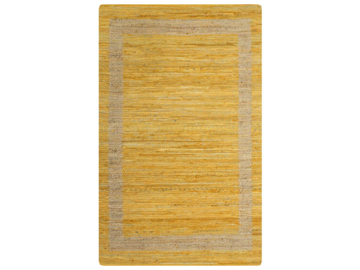Ručně vyrobený koberec z juty žlutý 120 x 180 cm