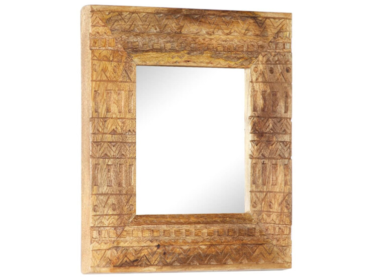 Ručně vyřezávané zrcadlo 50 x 50 x 11 cm masivní mangovník