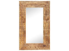 Ručně vyřezávané zrcadlo 80 x 50 x 11 cm masivní mangovník