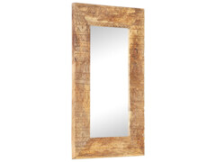 Ručně vyřezávané zrcadlo 80 x 50 x 11 cm masivní mangovník